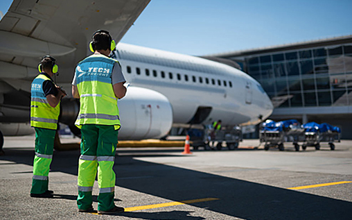 TechFreight Employees on Tarmac